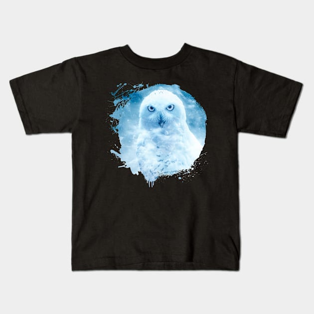 Owl Bird Animal Wildlife Forest Nature Outdoors Freedom Kids T-Shirt by Cubebox